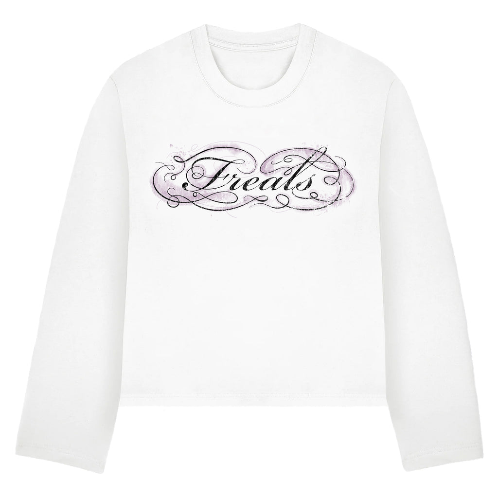 Longsleeve cropped Freals "Pink Script"